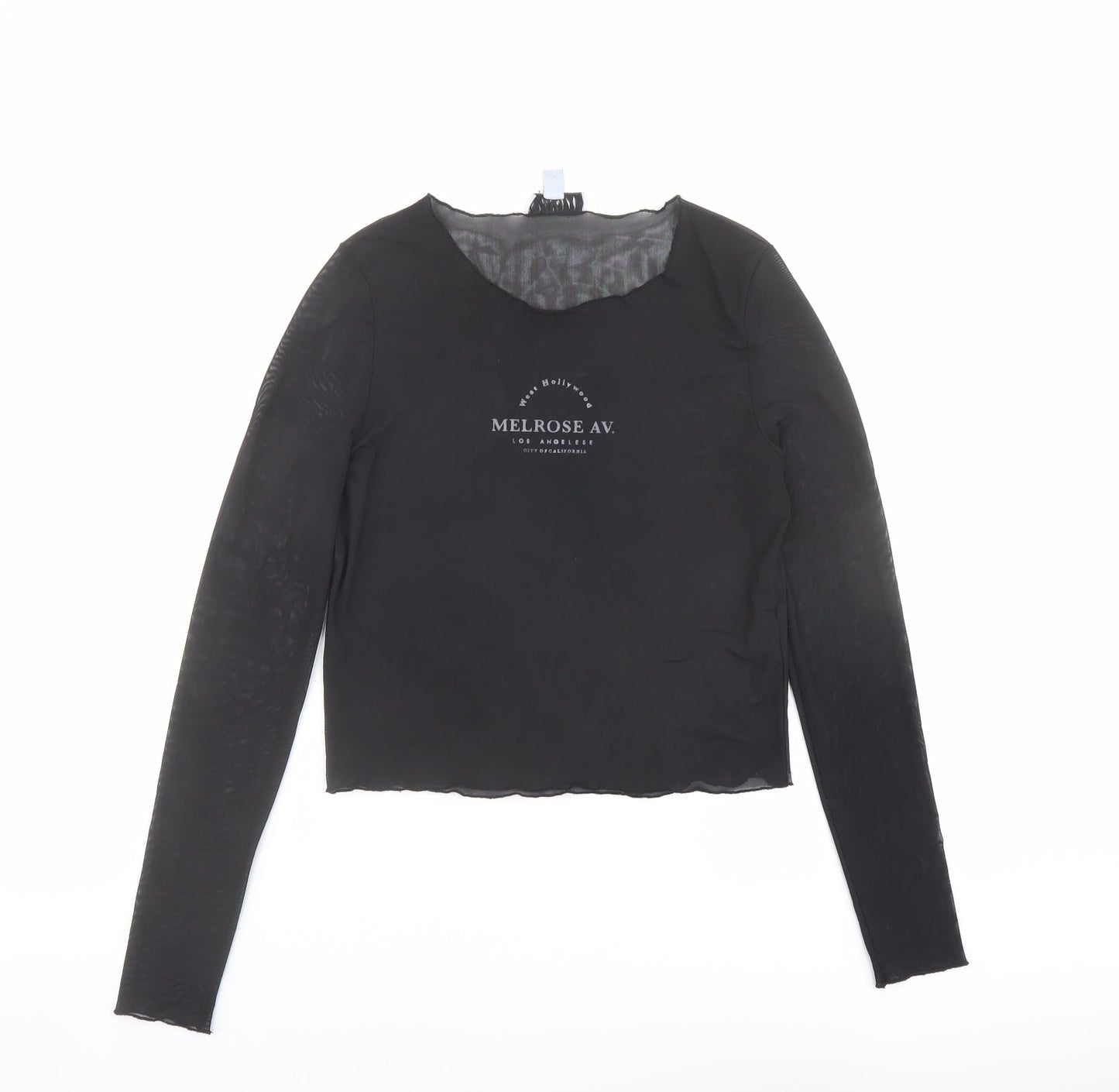 Womens UK Size 12 Topshop Black Basic T-Shirt