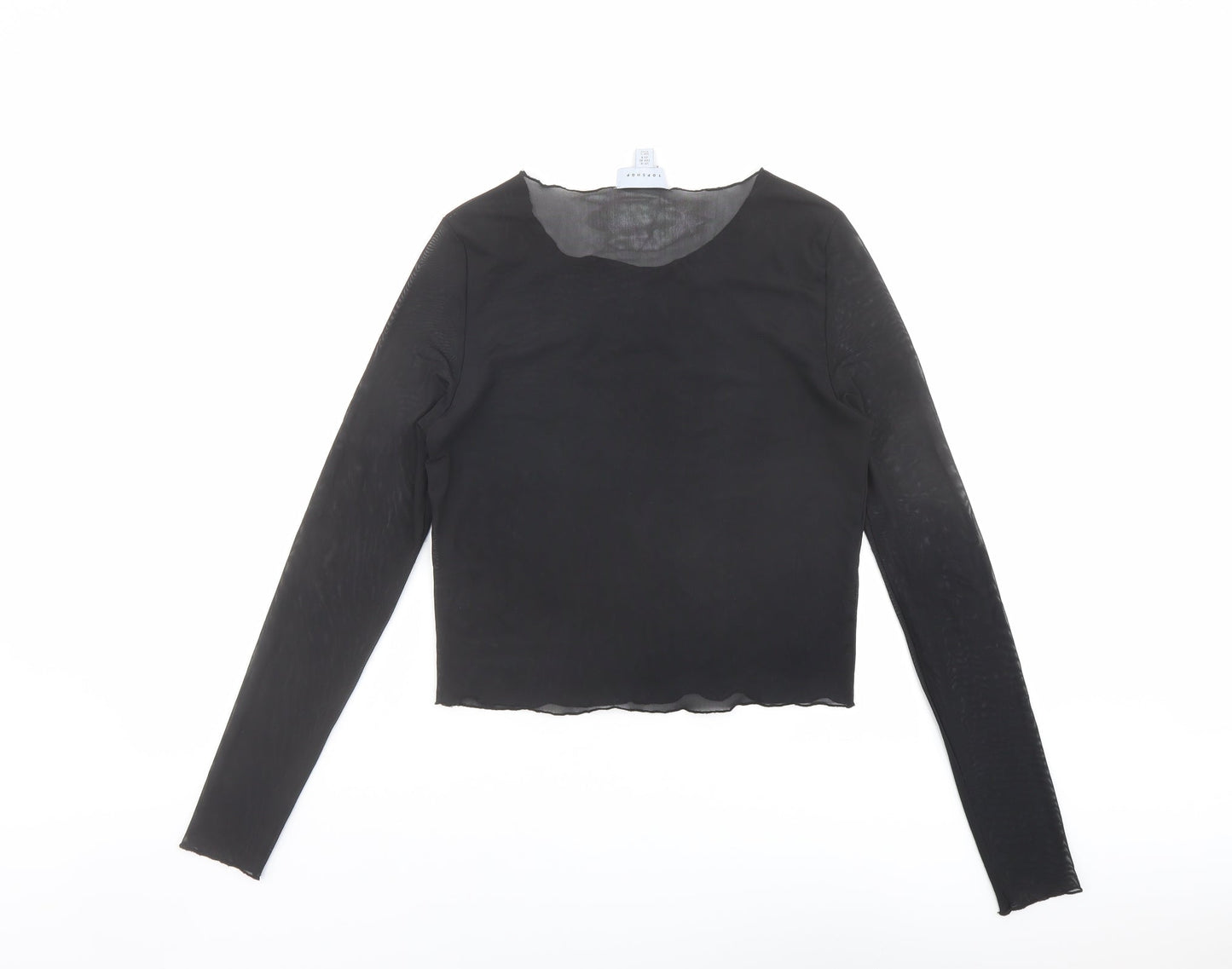Womens UK Size 12 Topshop Black Basic T-Shirt