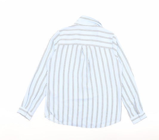 Womens UK Size 10 New Look Blue Basic Button-Up