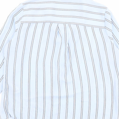 Womens UK Size 10 New Look Blue Basic Button-Up