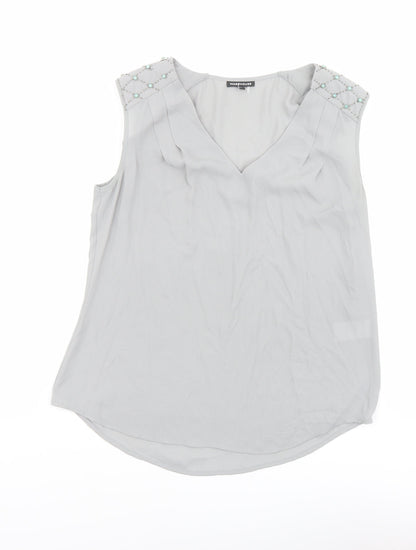 Womens UK Size M Warehouse Grey Basic Blouse