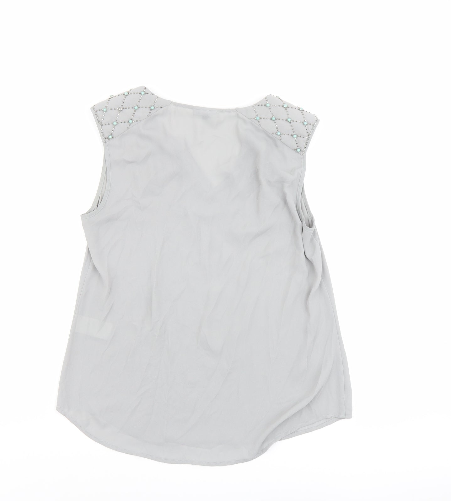 Womens UK Size M Warehouse Grey Basic Blouse