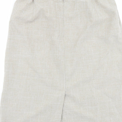 Bonmarché Womens Beige Polyester Straight & Pencil Skirt Size 22 Zip