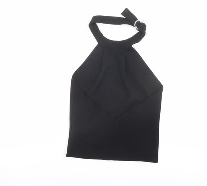 Womens UK Size M Zara Black Basic Tank