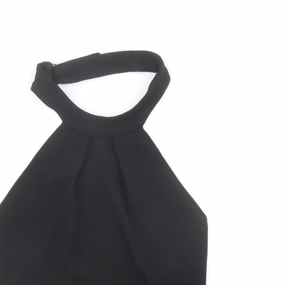 Womens UK Size M Zara Black Basic Tank