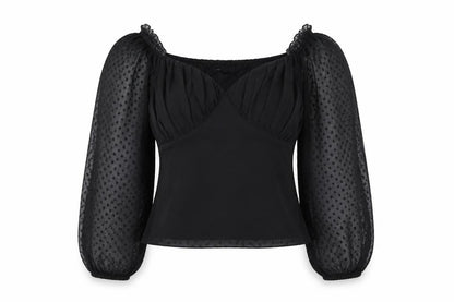 Womens UK Size 10 Boohoo Black Basic Blouse
