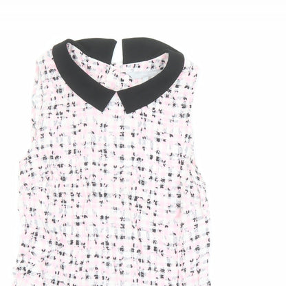 Womens UK Size 8 Red Herring Pink Basic Blouse