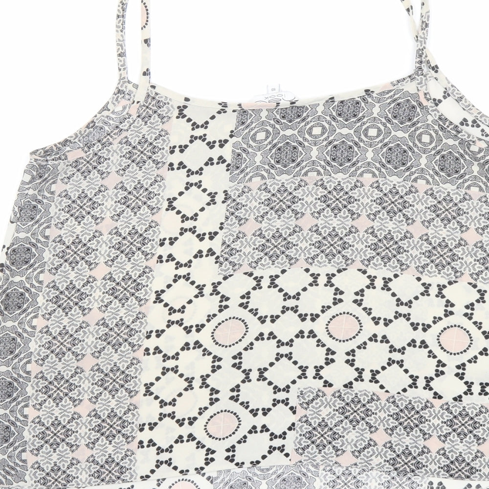 Womens UK Size 10 New Look Multicoloured Camisole Tank