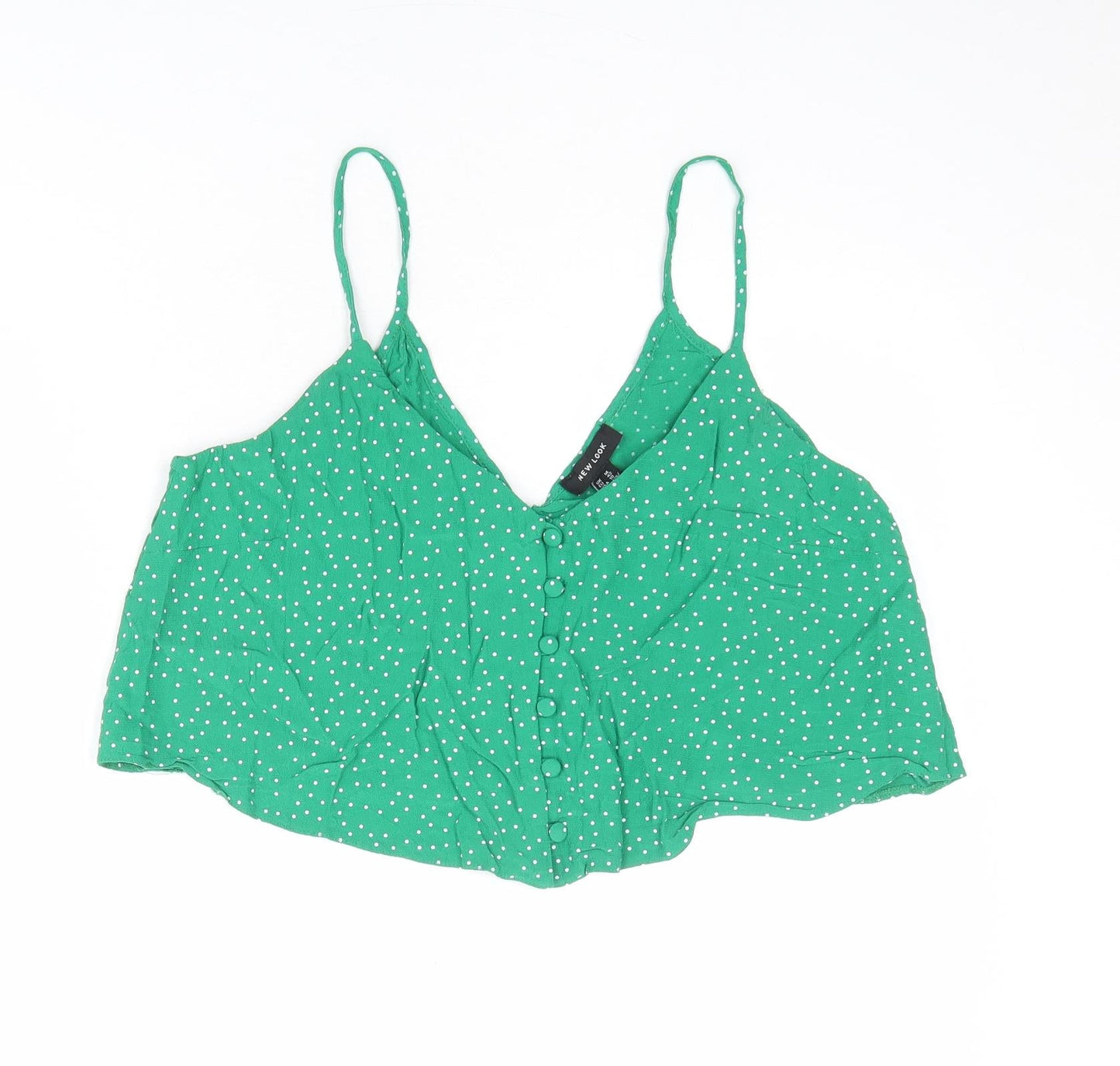 Womens UK Size 14 New Look Green Camisole Tank