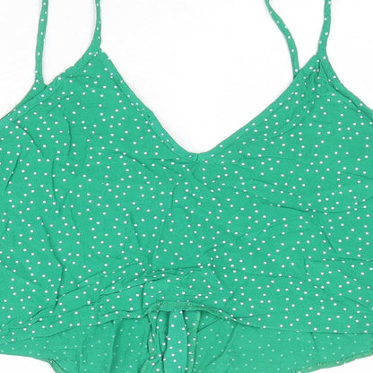 Womens UK Size 14 New Look Green Camisole Tank