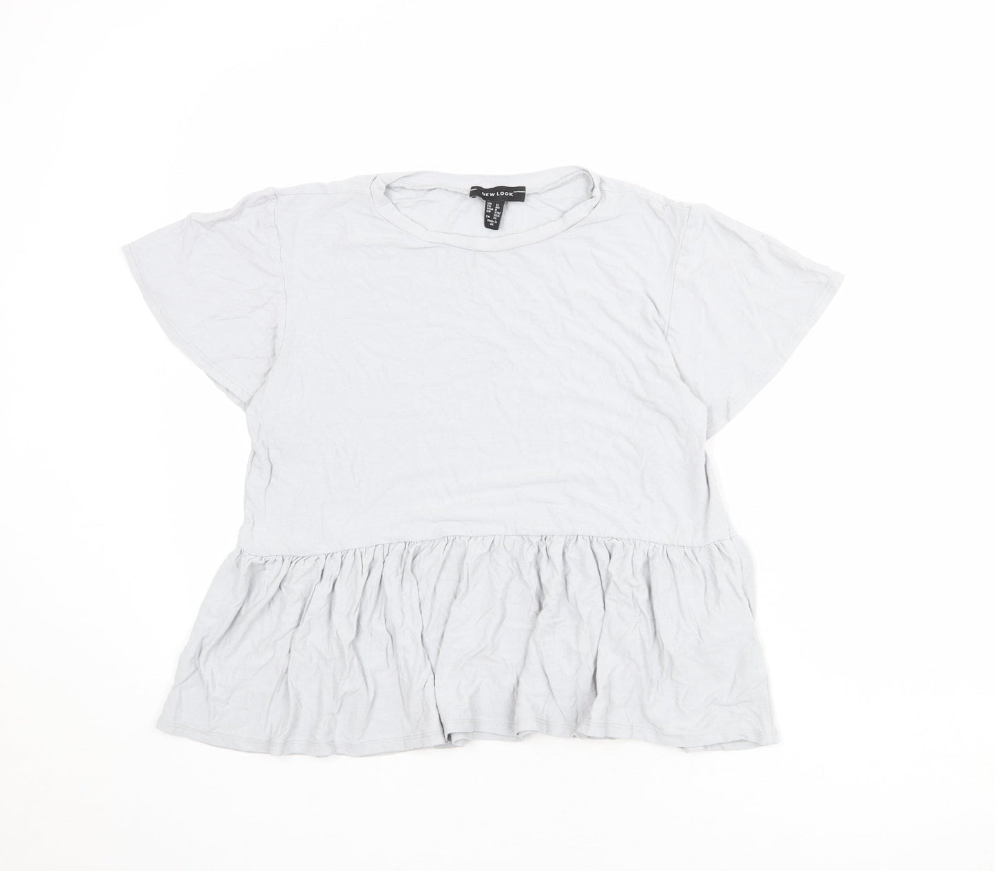 Womens UK Size 12 New Look Blue Basic T-Shirt
