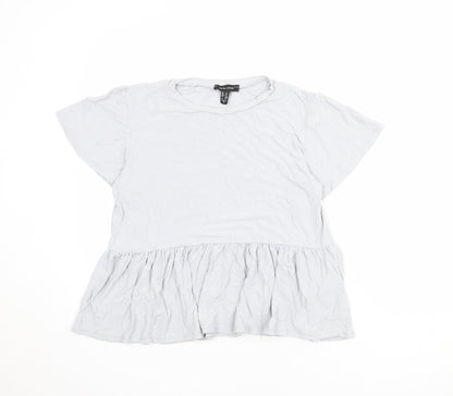 Womens UK Size 12 New Look Blue Basic T-Shirt