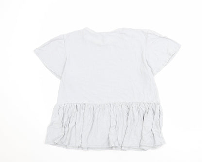 Womens UK Size 12 New Look Blue Basic T-Shirt
