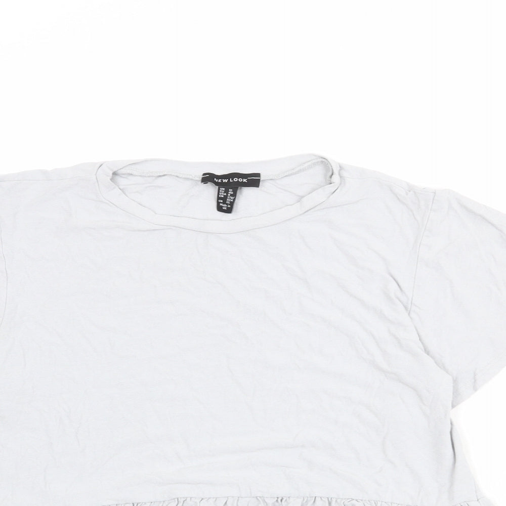 Womens UK Size 12 New Look Blue Basic T-Shirt