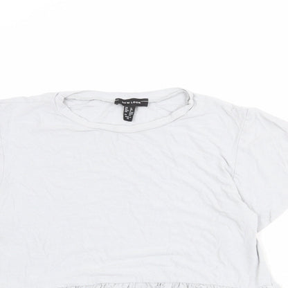 Womens UK Size 12 New Look Blue Basic T-Shirt