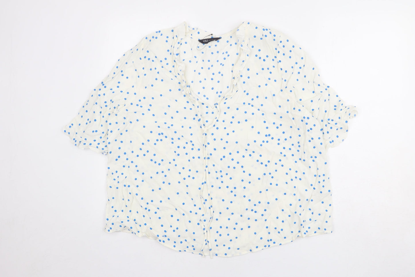 Womens UK Size 18 Marks and Spencer Ivory Basic Blouse