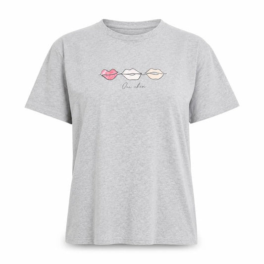 Womens UK Size 10 New Look Grey Basic T-Shirt