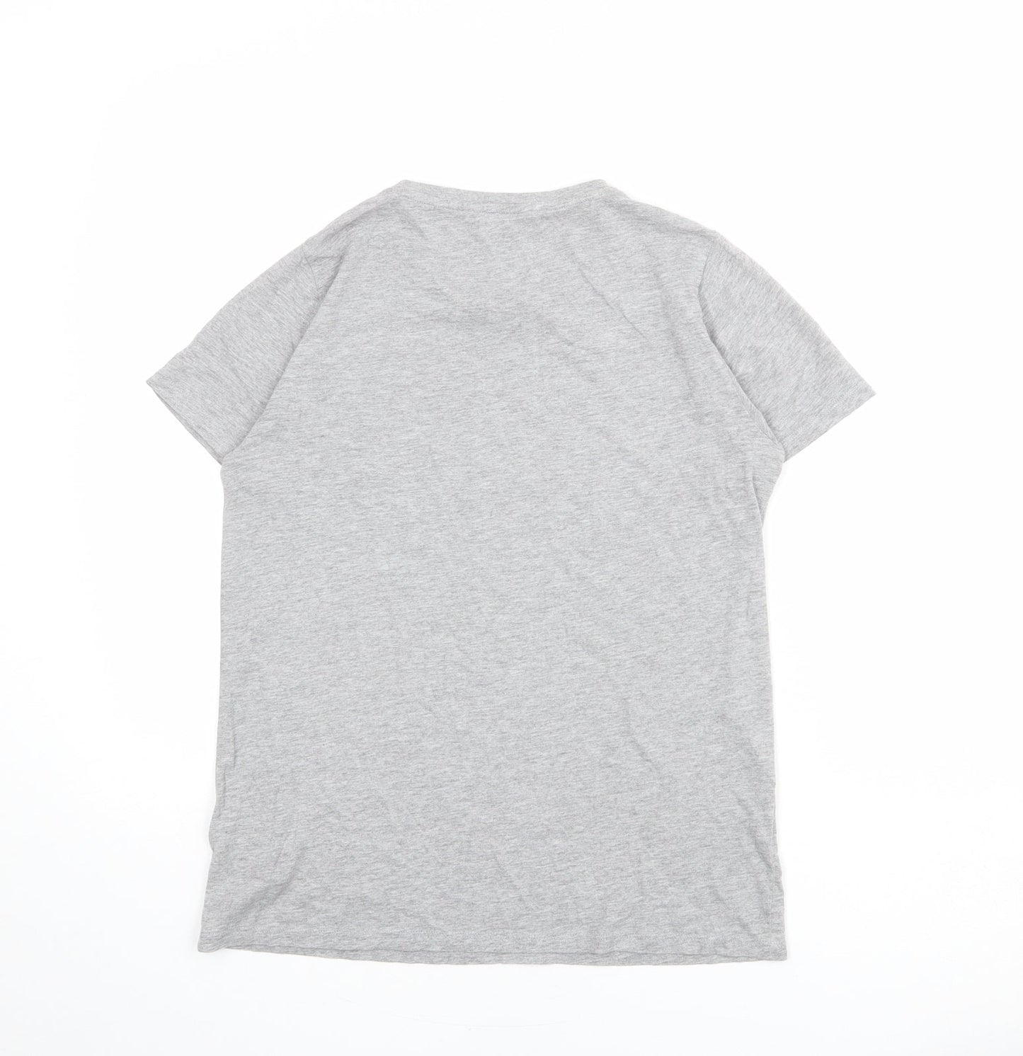 Womens UK Size 10 New Look Grey Basic T-Shirt