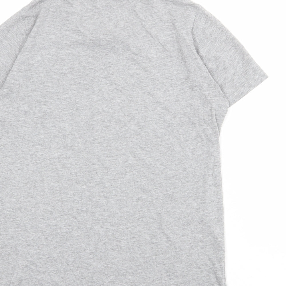 Womens UK Size 10 New Look Grey Basic T-Shirt