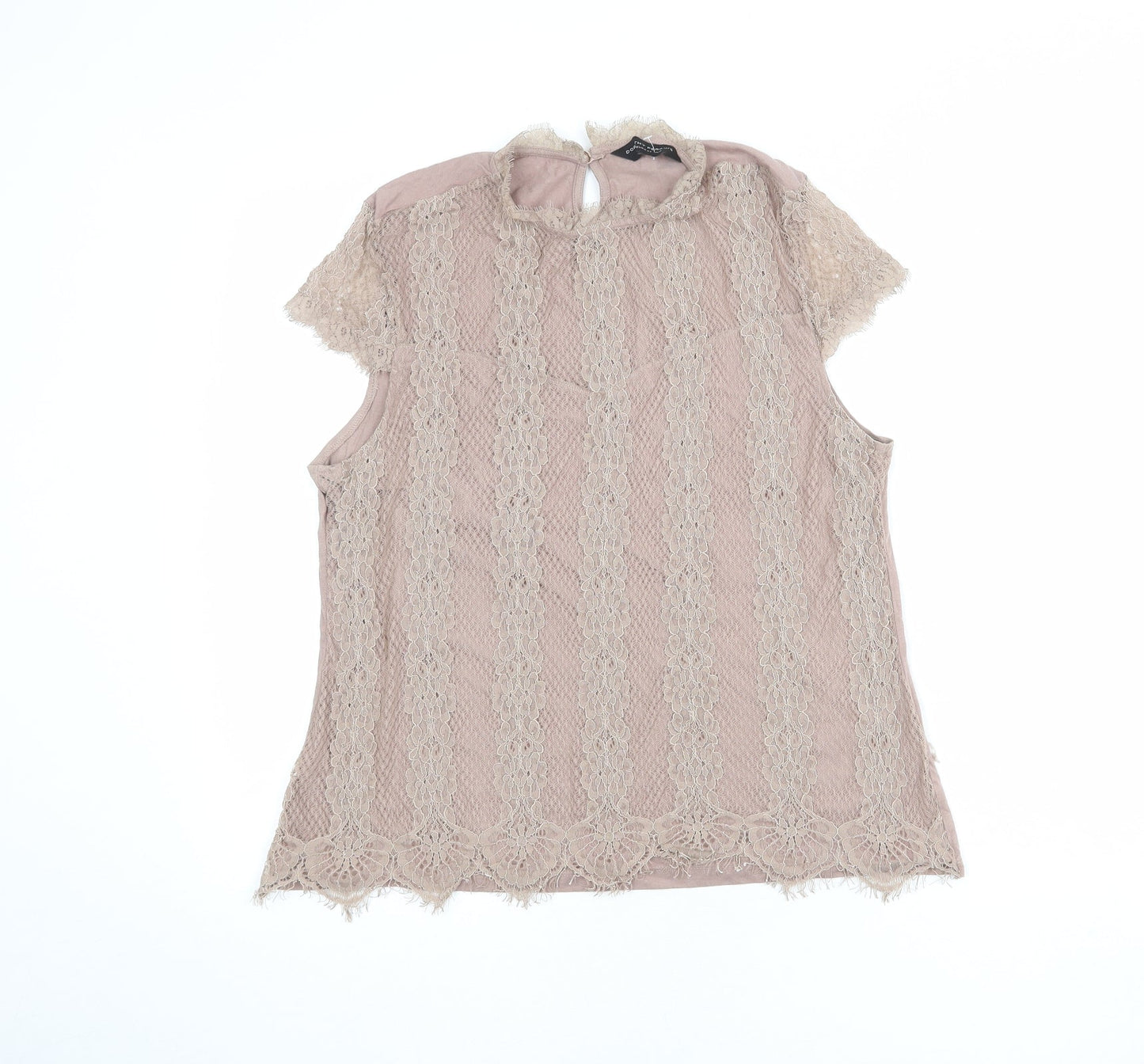 Womens UK Size 16 Dorothy Perkins Brown Basic Blouse