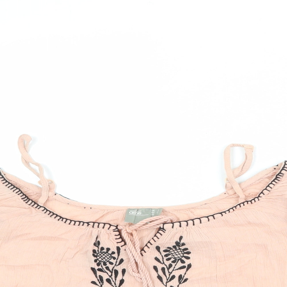 Womens UK Size 8 ASOS Pink Basic Blouse