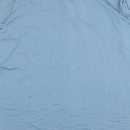 Missguided Womens Blue Polyester Shirt Dress Size 12 Collared Button