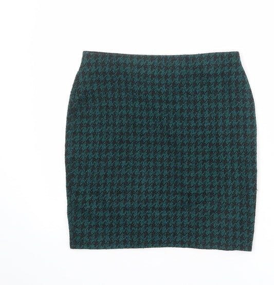 Dorothy Perkins Womens Green Geometric Acrylic Bandage Skirt Size 8