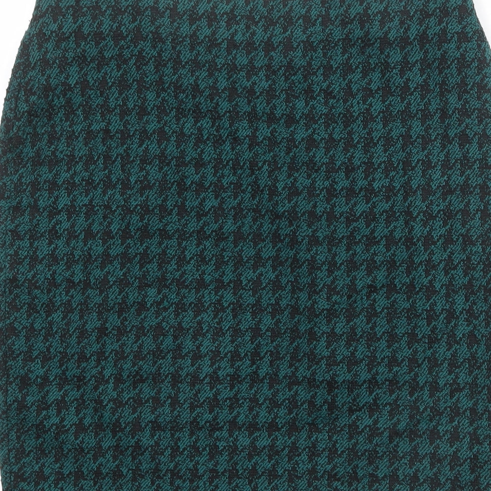 Dorothy Perkins Womens Green Geometric Acrylic Bandage Skirt Size 8