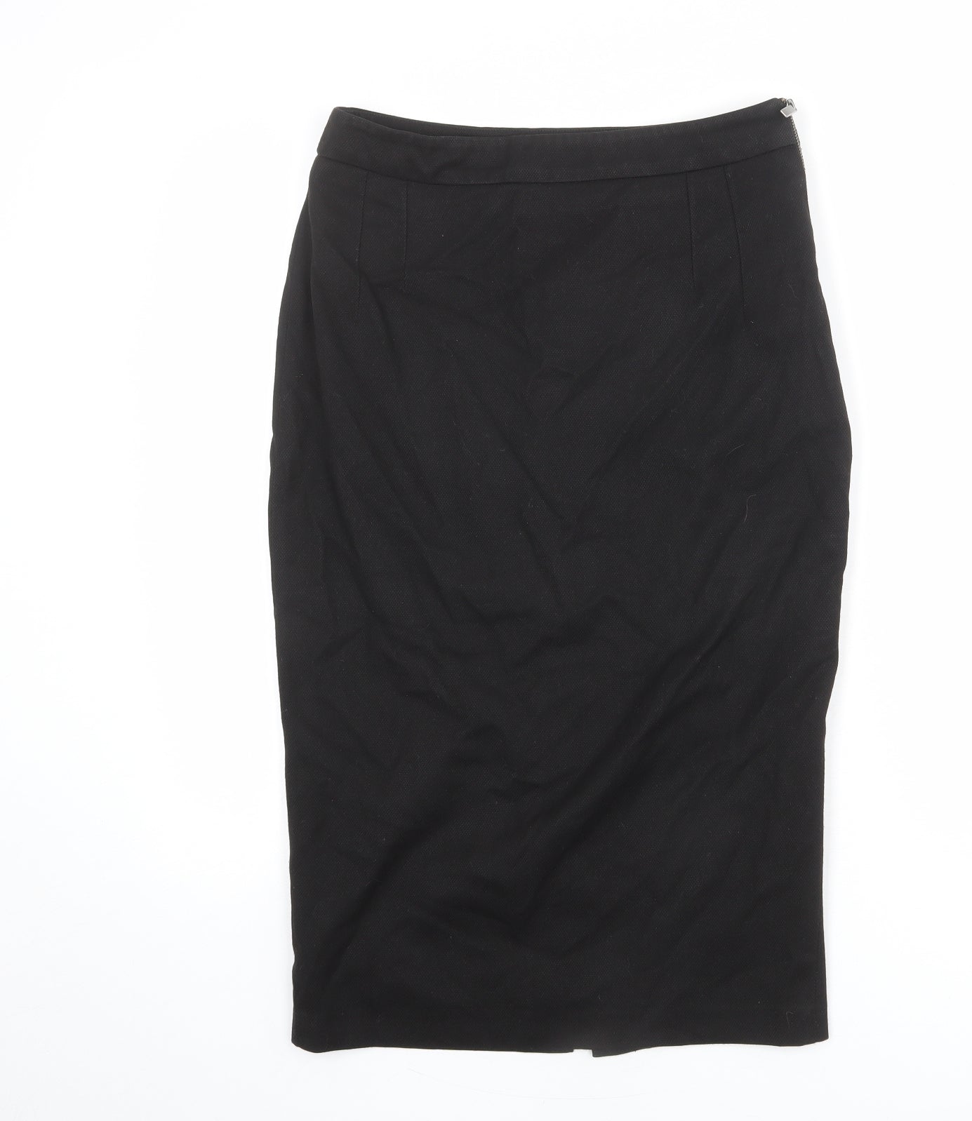 NEXT Womens Black Polyester Straight & Pencil Skirt Size 10 Zip