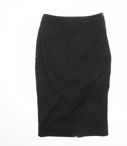 NEXT Womens Black Polyester Straight & Pencil Skirt Size 10 Zip