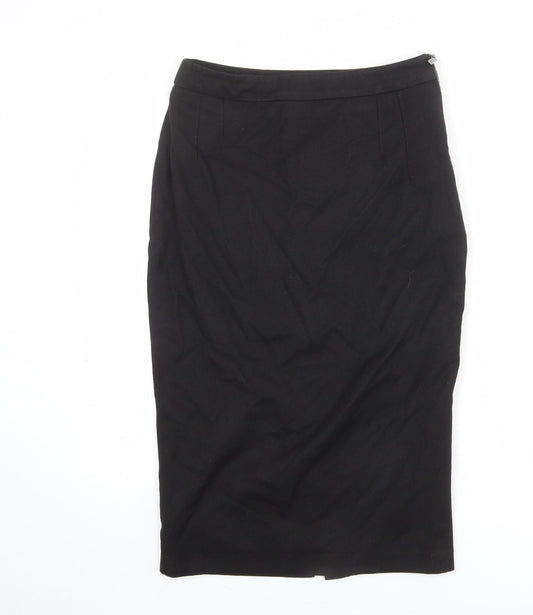 NEXT Womens Black Polyester Straight & Pencil Skirt Size 10 Zip