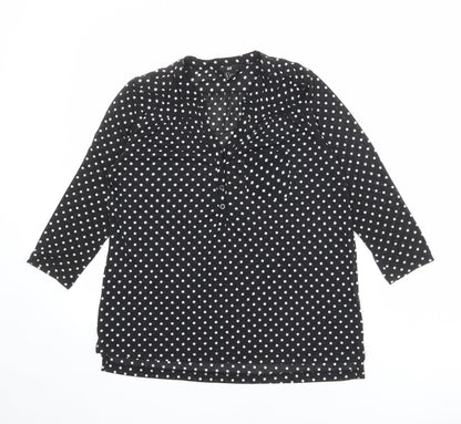 Womens UK Size S H&M Black Basic Blouse