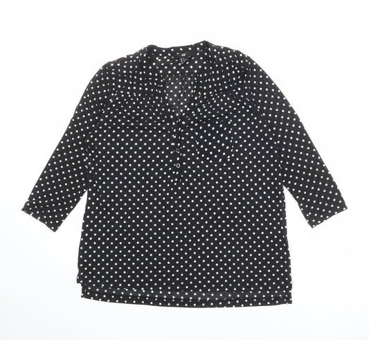 Womens UK Size S H&M Black Basic Blouse