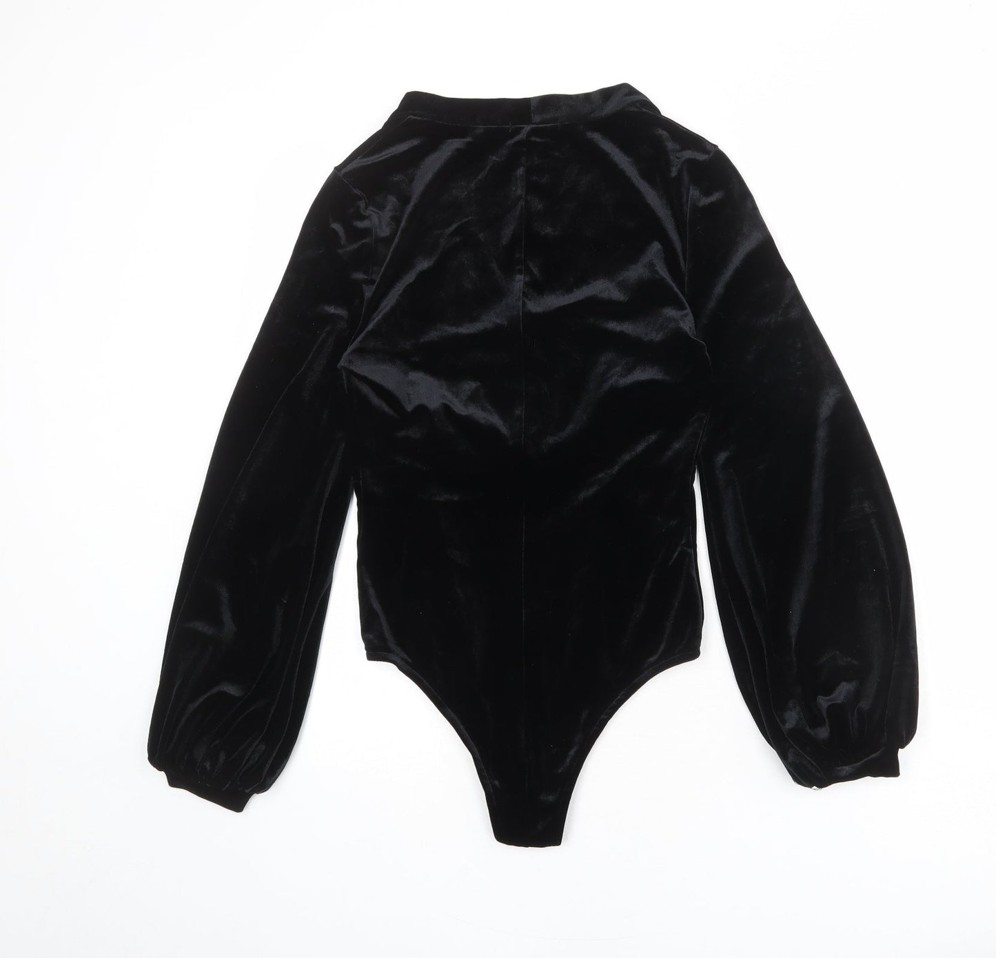 Vera & Lucy Womens Black Polyester Bodysuit One-Piece Size 10 Snap