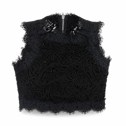 Womens UK Size 6 Missguided Black Cropped Blouse