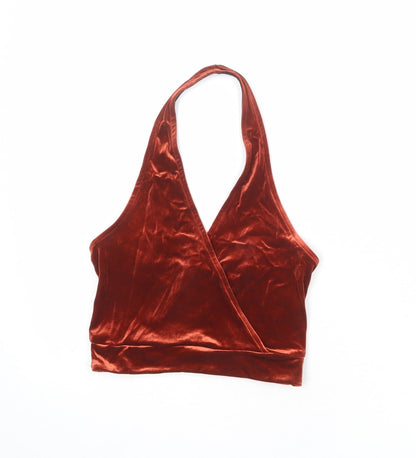 Womens UK Size XS Cooperative Orange Cropped Tank