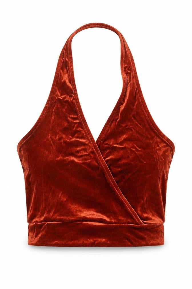 Womens UK Size XS Cooperative Orange Cropped Tank