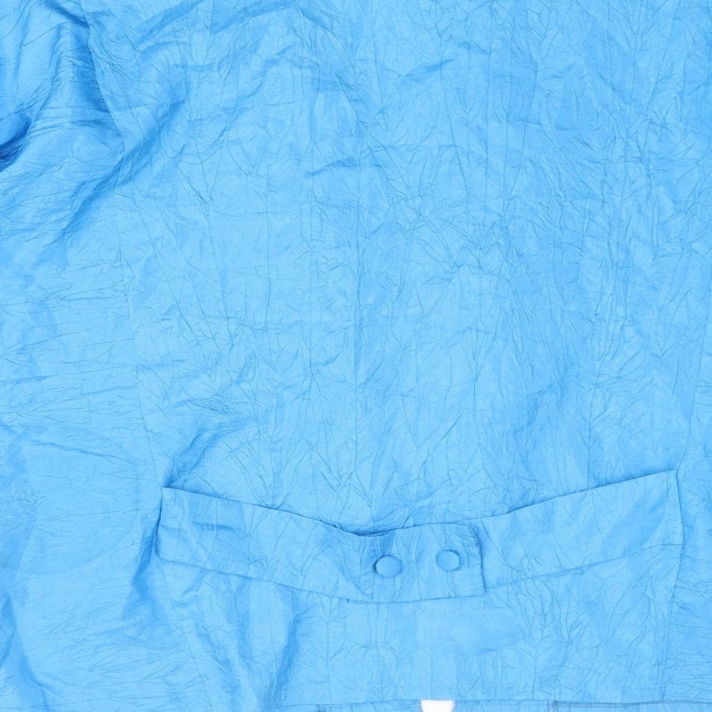 John Hagarty Womens Blue Polyester Kimono Blouse Size L V-Neck