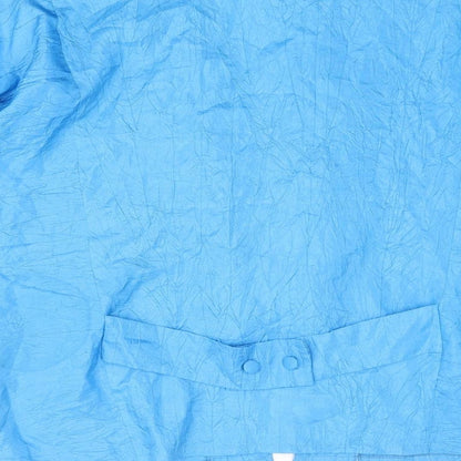 John Hagarty Womens Blue Polyester Kimono Blouse Size L V-Neck