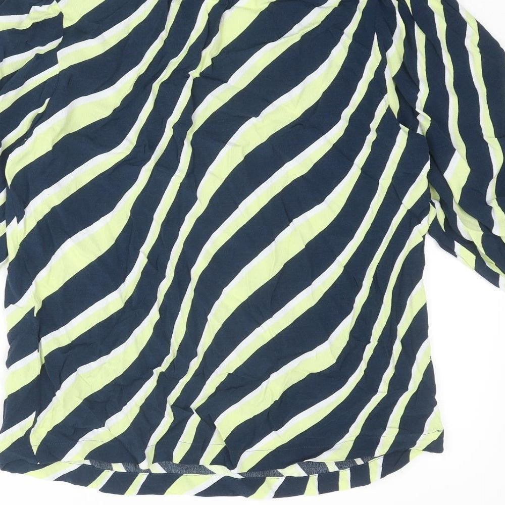 Womens UK Size 10 Marks and Spencer Blue Basic Blouse
