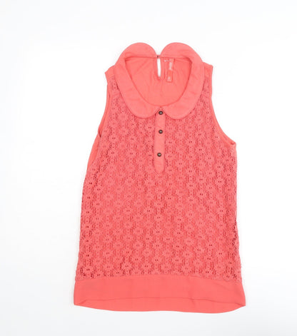 Womens UK Size 8 NEXT Pink Basic Blouse