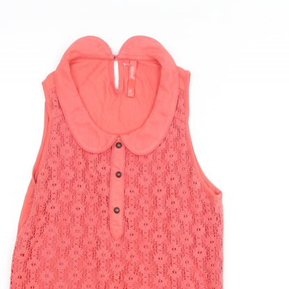 Womens UK Size 8 NEXT Pink Basic Blouse