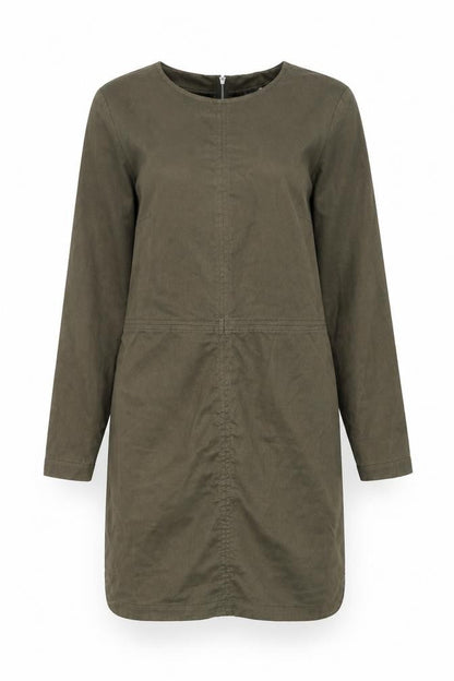Divided by H&M Womens Brown Polyester Shift Size 12 Round Neck Zip