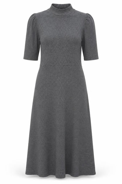 New Look Womens Grey Polyester A-Line Size 10 Mock Neck Pullover