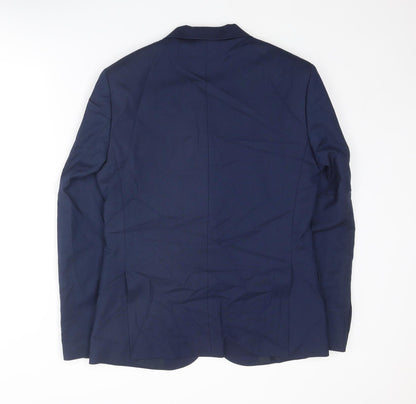 Mens UK Size 38 Marks and Spencer Regular Blue Suit Jacket