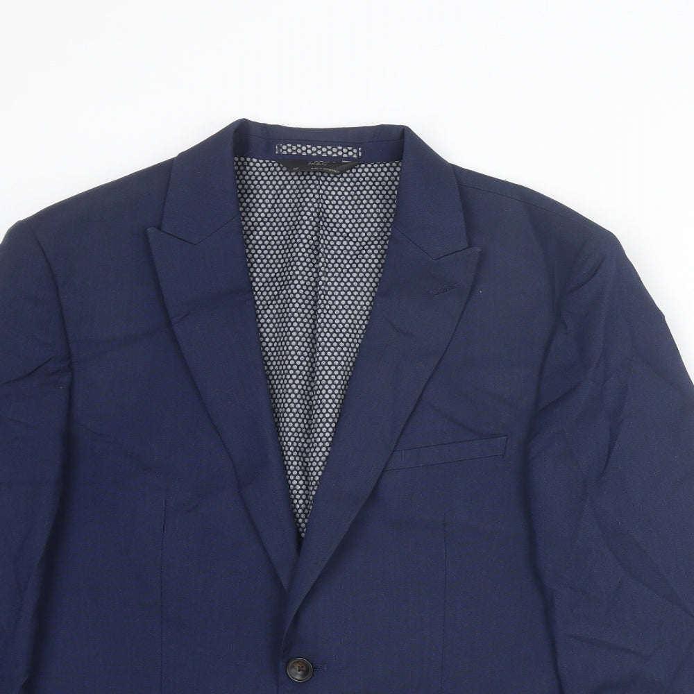 Mens UK Size 38 Marks and Spencer Regular Blue Suit Jacket