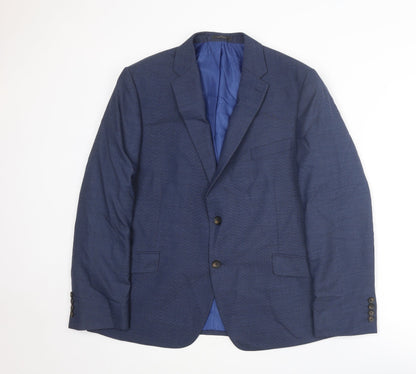 Mens UK Size 44 Marks and Spencer Regular Blue Suit Jacket