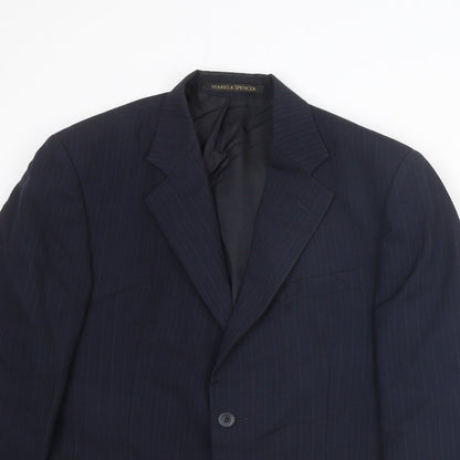 Mens UK Size 40 St Michael Regular Blue Suit Jacket