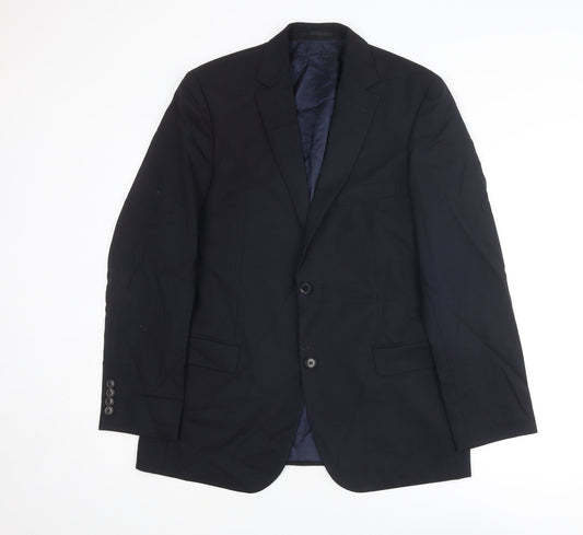 Mens UK Size 40 Boss Regular Blue Suit Jacket