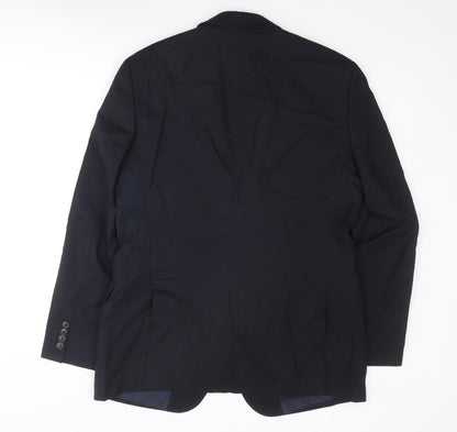 Mens UK Size 40 Boss Regular Blue Suit Jacket
